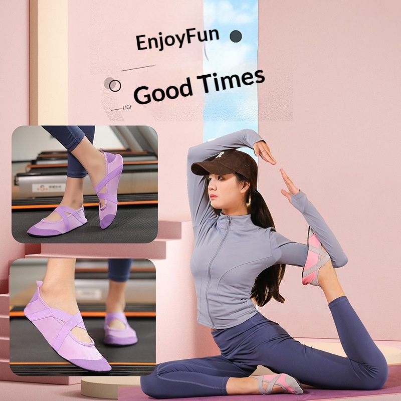 Dansschoenen, yogaschoenen voor dames, antislipschoenen voor binnen, geschikt voor thuis, strand, pilates, training, ballet, zachte zool, springtouwen, sportschoenen_voghion.com