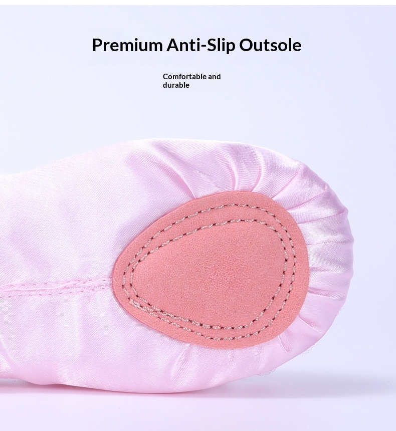 Sapatilhas de ballet para meninas com sola macia para dança_voghion.com