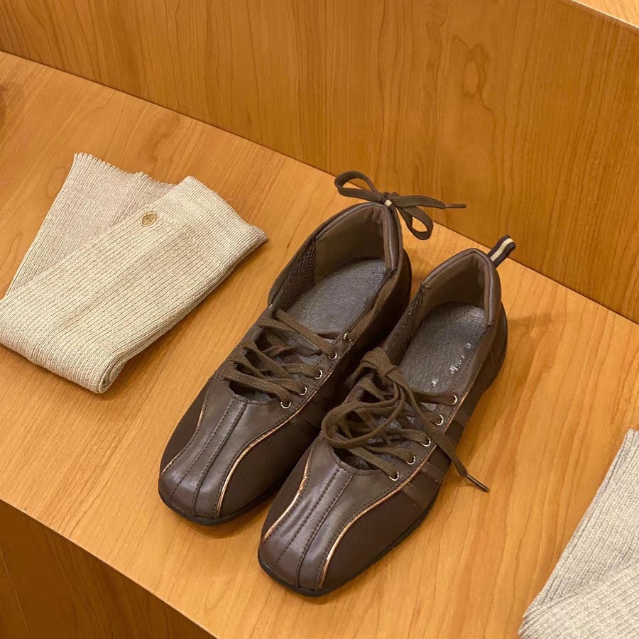 Dance Shoes Ballet White New Casual Lace-up Flats Retro Mary Jane Flat Shoes For Women_voghion.com