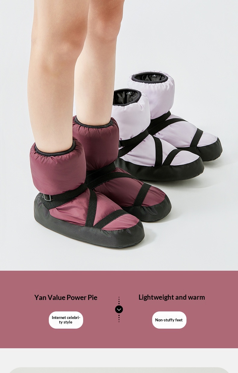 Chaussures De Danse À Lacets Épaisses Et Doublées En Polaire_voghion.com