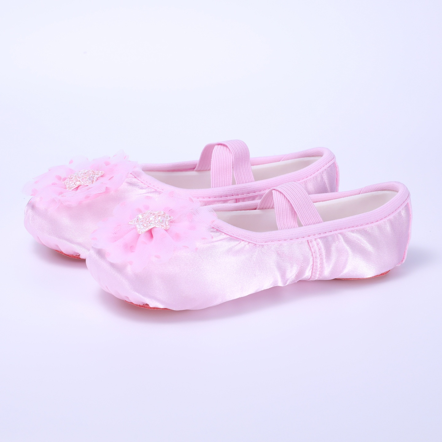 Sapatilhas de dança para meninas com solas macias, sapatilhas de balé infantis, sapatilhas de dança fofas para bebês para apresentações no palco, pata de gato 8013_voghion.com