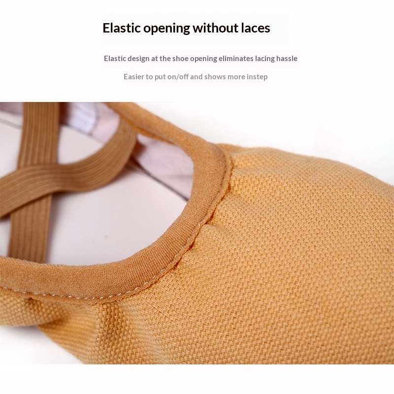 Tanzschuhe für Kinder, elastisch, ohne Schnürsenkel, weiche Sohle, Katzenpfoten-Design, Übungsschuhe für Tanz und Ballett_voghion.com