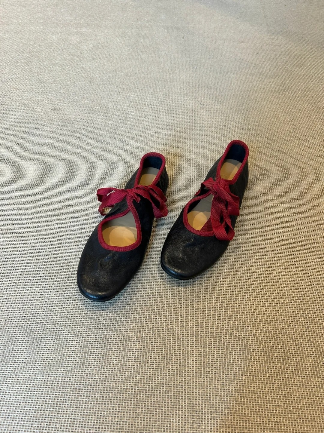 Dansesko til damer retro i fåreskind med snørebånd_voghion.com