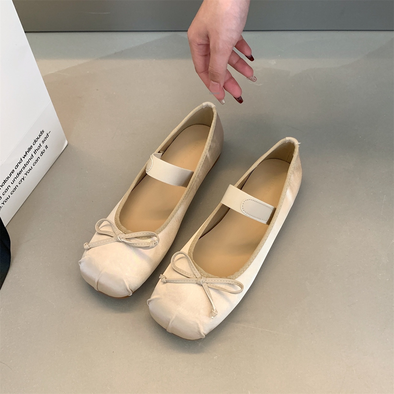 Women's Dance Shoes Bowknot Ballet Flats Versatile Flat Shoes_voghion.com