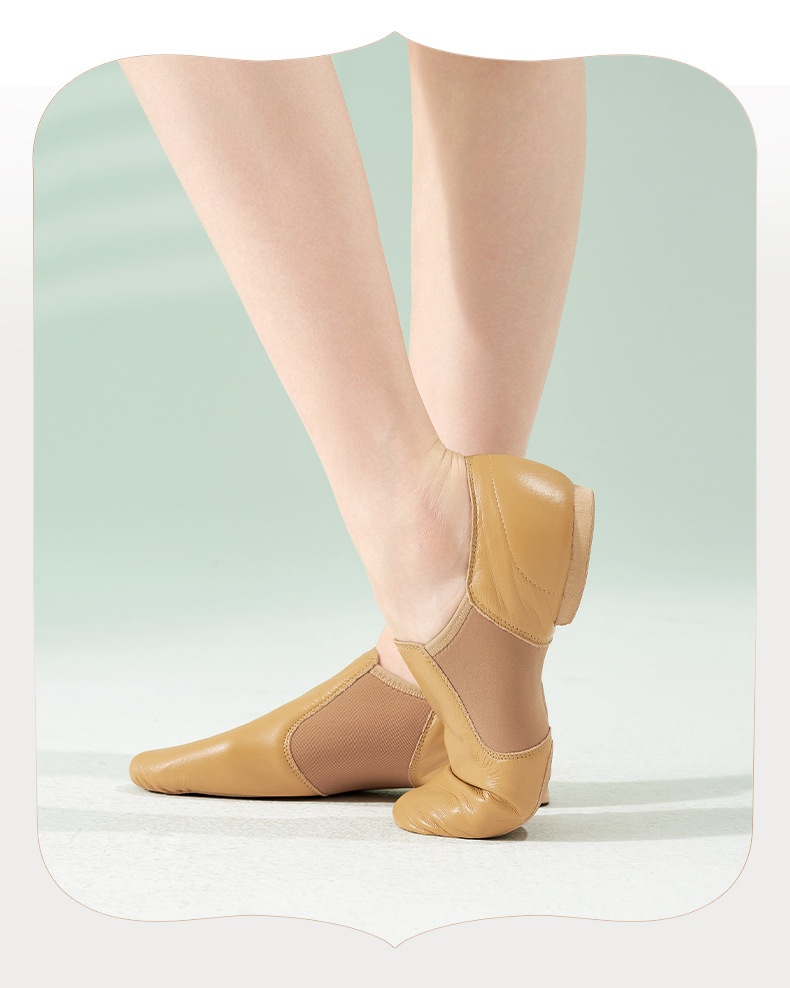 Women's Leather Jazz And Latin Dance Shoes For Professional Practice_voghion.com