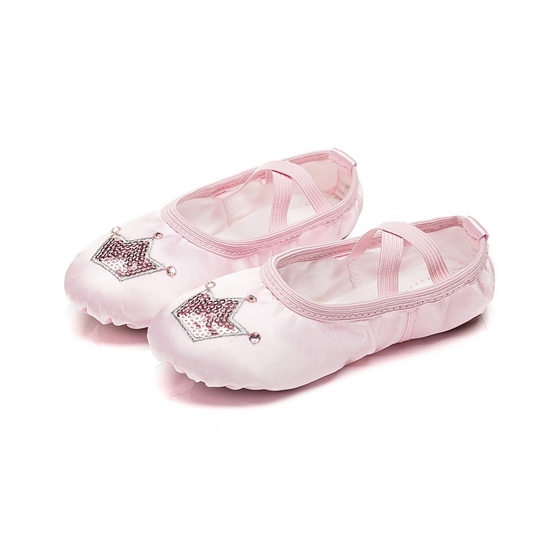 Scarpe da ballo per bambine, scarpe da ballo da principessa con suola morbida a forma di zampa di gatto, scarpette da ballo rosa per neonate_voghion.com