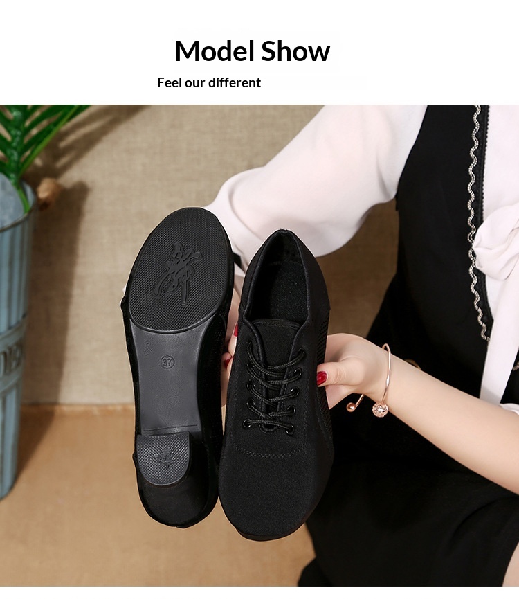 Dames latijnse dansschoenen met hak en zachte zool_voghion.com