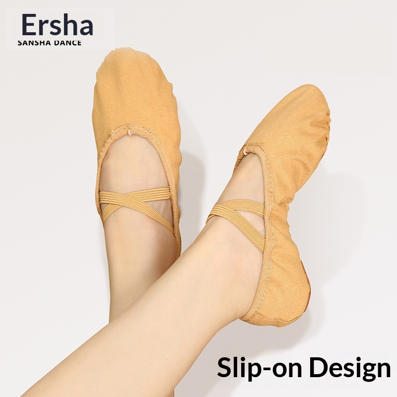 Chaussures de danse souples en trois parties pour femmes, vente en gros, chaussures de yoga et de ballet chinoises, chaussures de danse en cuir pour enfants_voghion.com