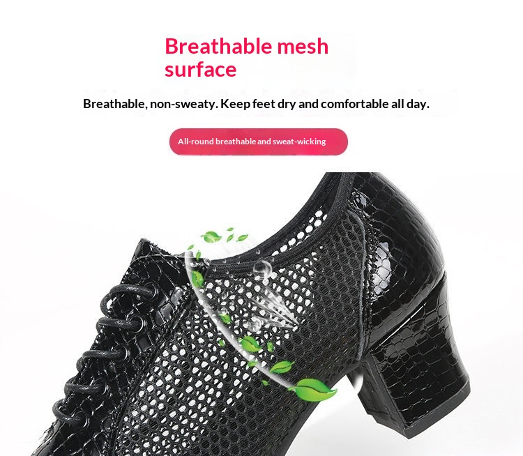 Dansschoenen van echt leer voor dames latijns balzaal dans_voghion.com