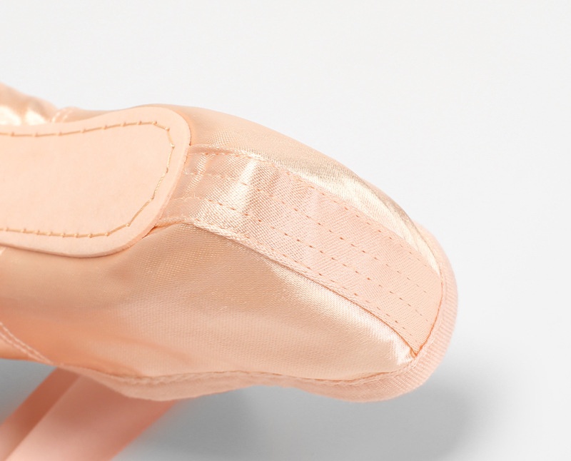 Flickor balettskor i satin med snörning pointe_voghion.com
