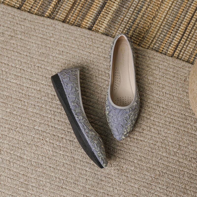 Dance Shoes European And American Style Black Pointed Toe Satin Slip-On Ballet Flats With Bowknot For Women_voghion.com