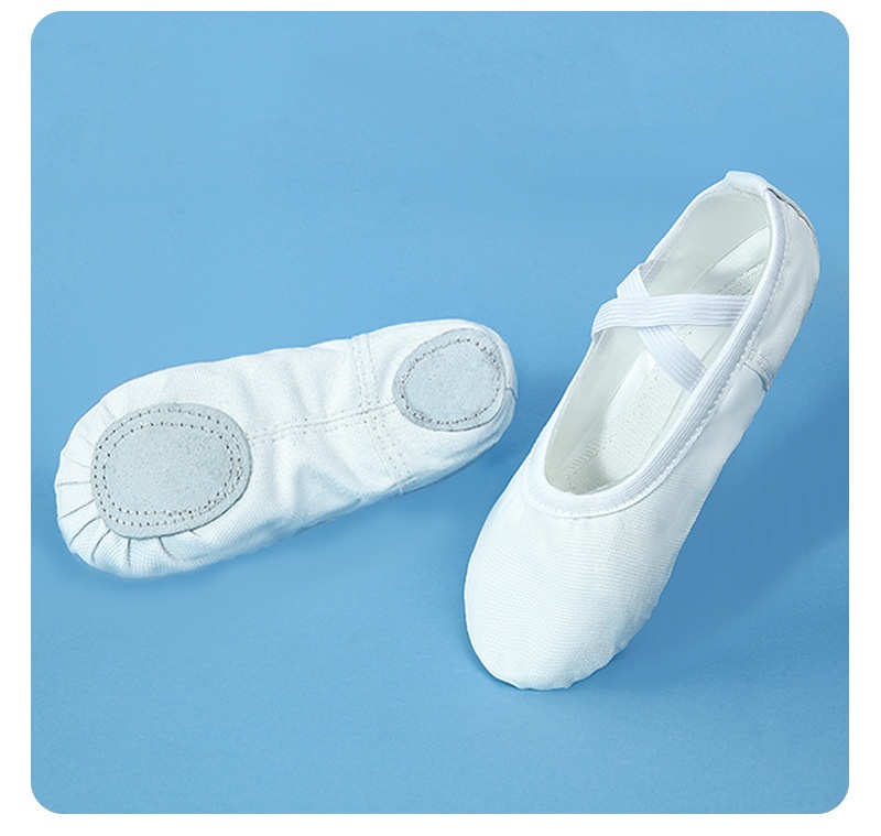 Chaussons de danse enfant blancs souples pour ballet et école_voghion.com