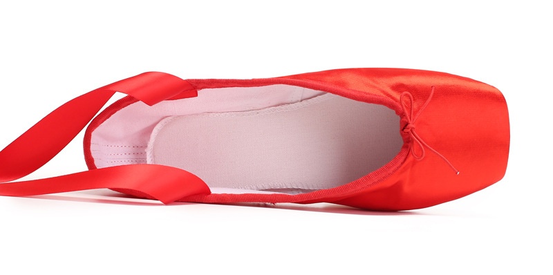 Flickor balettskor i satin med snörning pointe_voghion.com