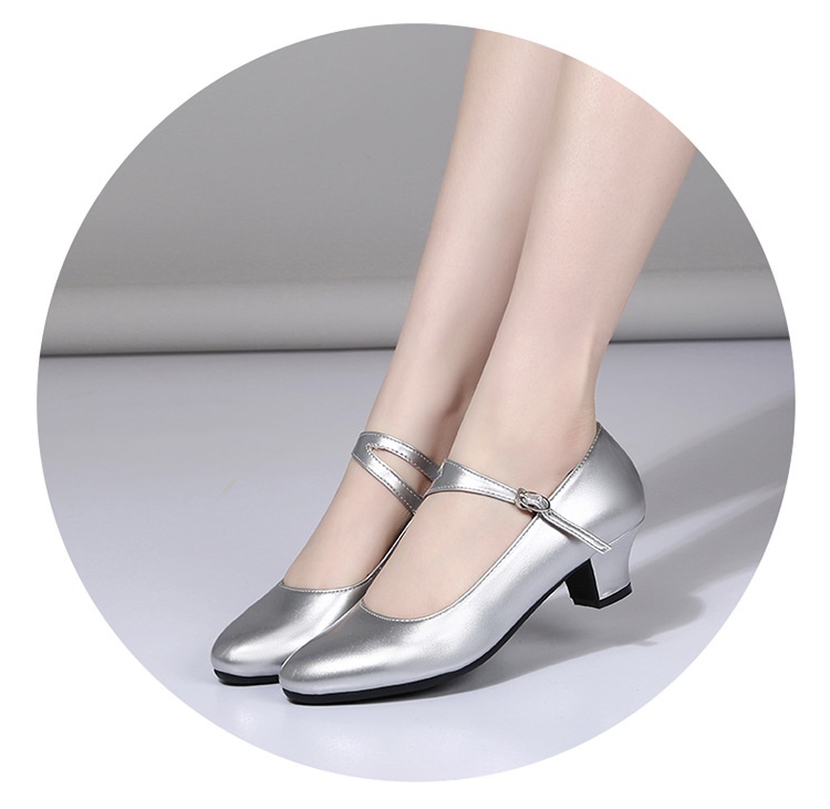 Latijnse dansschoenen voor dames met zachte zool en hak_voghion.com