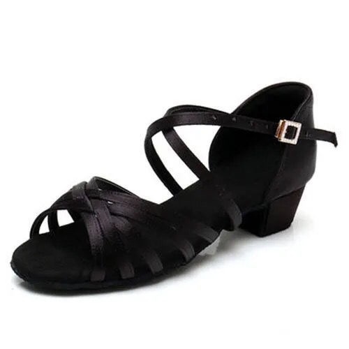 Sansha Kinder-Lateintanzschuhe S5 für Mädchen, weiß, Anfänger-Tanzschuhe mit mittelhohem und niedrigem Absatz, Sommerkollektion_voghion.com