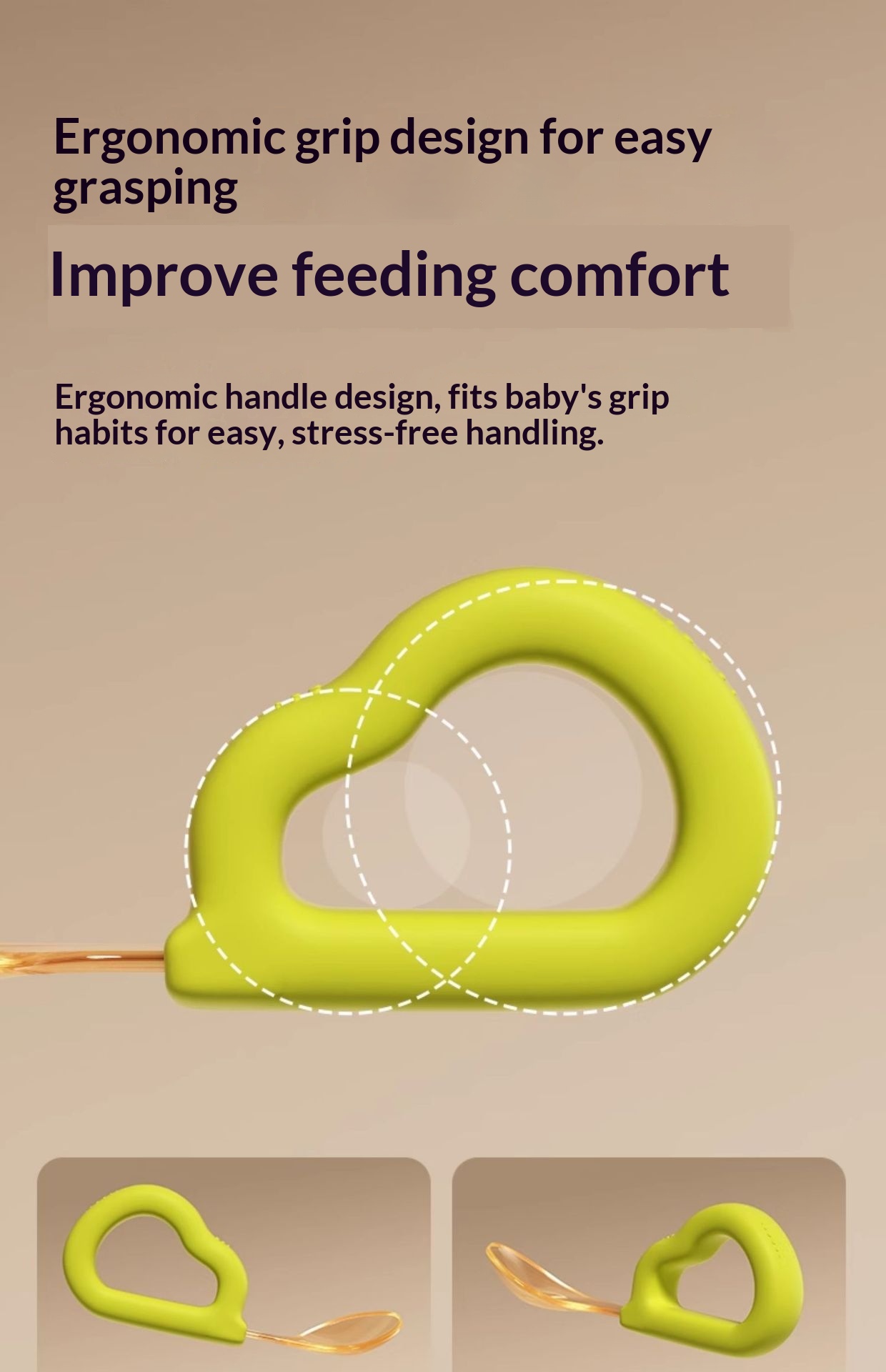 Baby Feeding Utensils Set - Self-feeding Training Fork And Spoon_voghion.com