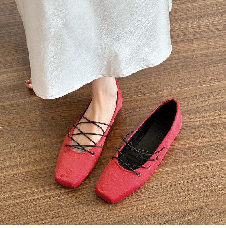 Sapatilhas de dança mary jane retro em cetim para mulheres_voghion.com