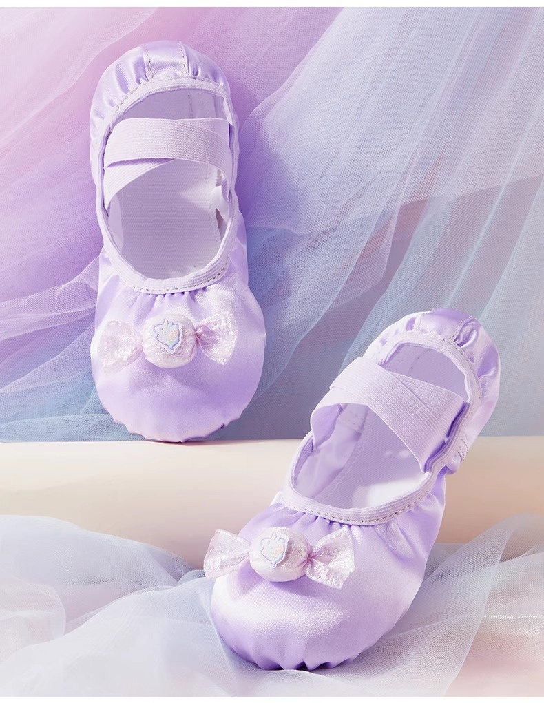 Sapatilhas de ballet para menina com sola macia para treino_voghion.com