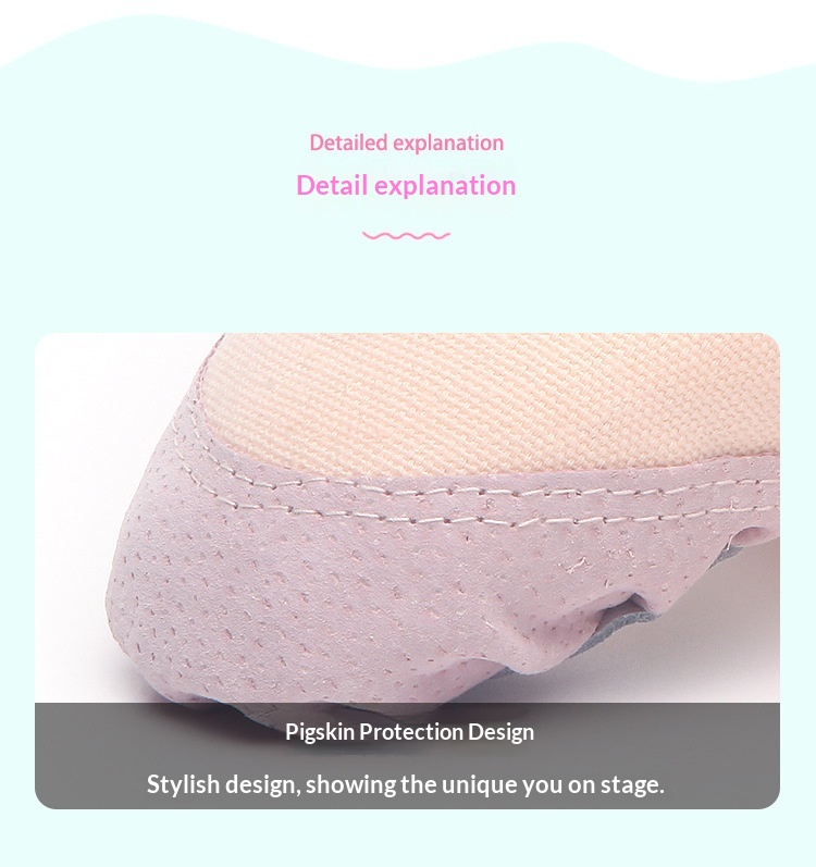Childrens Dance Shoes Soft Sole Leather Ballet Practice Footwear_voghion.com