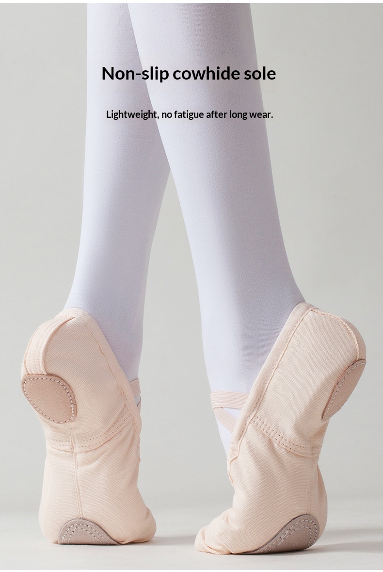 Childrens Ballet Shoes Soft Soled Canvas Dance Practice Pumps_voghion.com