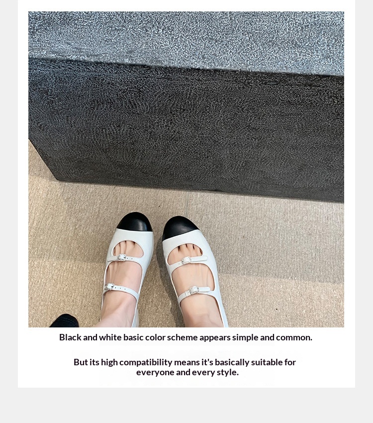 Mary Jane Dance Shoes Round Toe Flat Ballet Flats Casual Style_voghion.com