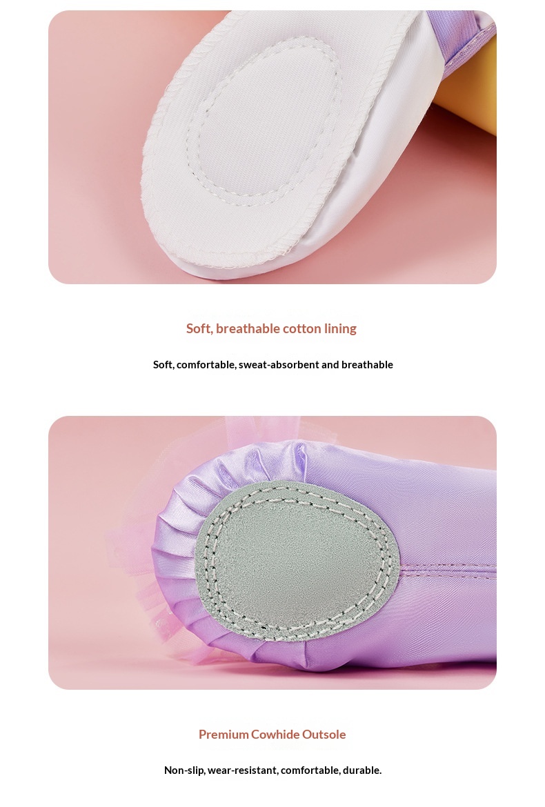 Ballet dansesko til børn med 3d krone design_voghion.com