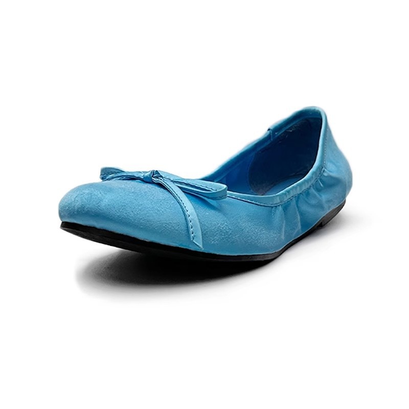 Dance Shoes Round Toe Ballet Flats For Women 2024 Spring And Autumn New French Style Blue Slip-On Soft Sole Mary Jane Shoes_voghion.com