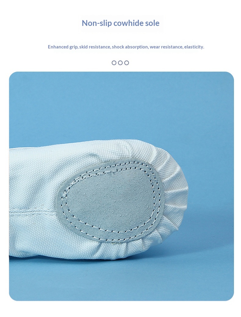 Chaussons de danse enfant blancs souples pour ballet et école_voghion.com