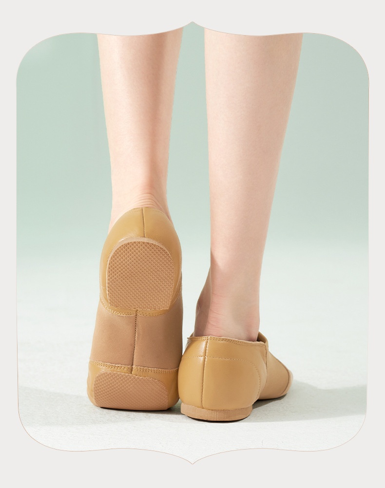 Women's Leather Jazz And Latin Dance Shoes For Professional Practice_voghion.com