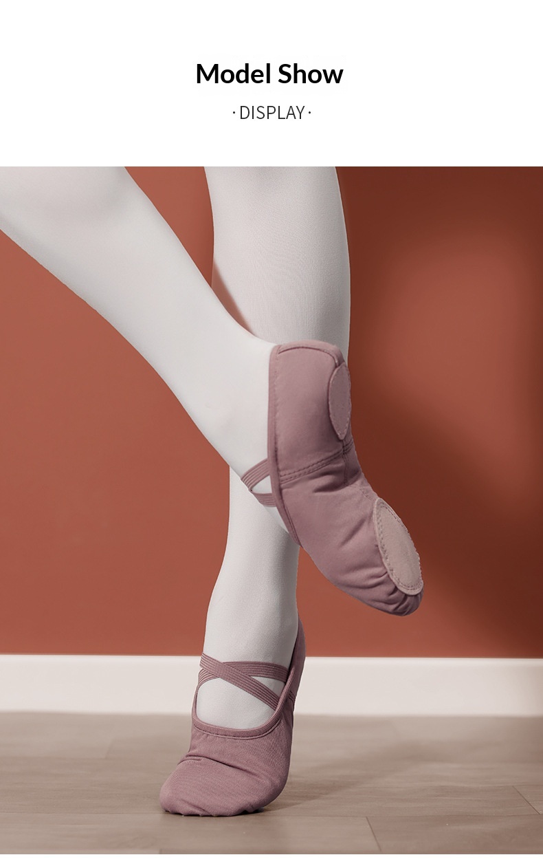 Sapatilhas de ballet para crianças e adultas com sola macia_voghion.com