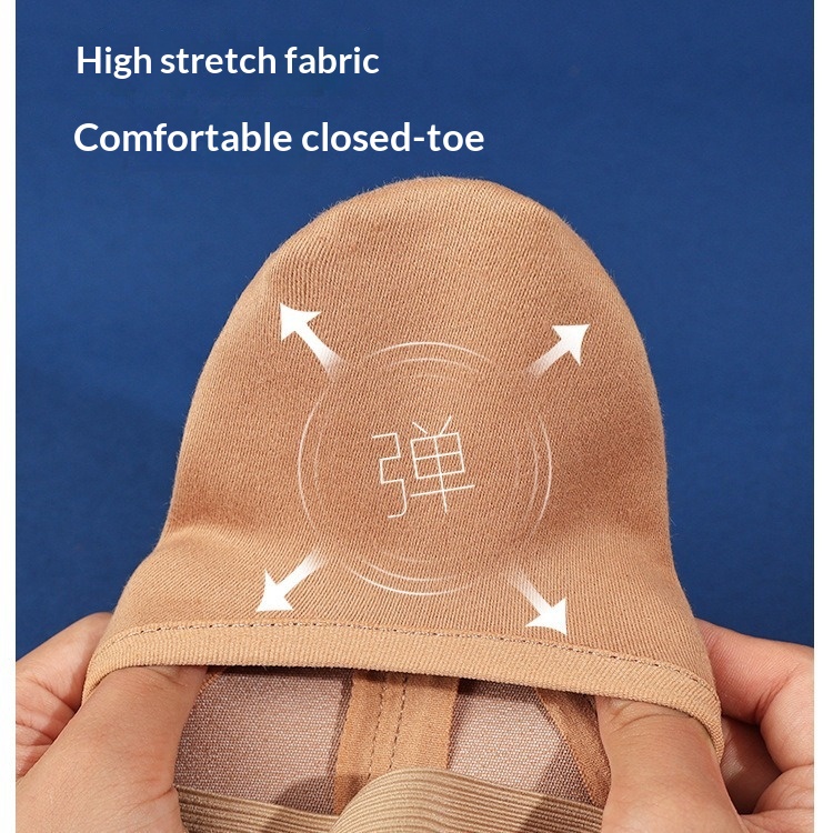 Scarpe da ballo in tessuto elastico per donna, scarpe da ballo per adulti con suola morbida per la pratica, scarpe da ballo senza lacci a forma di zampa di gatto per bambini, scarpe da yoga_voghion.com