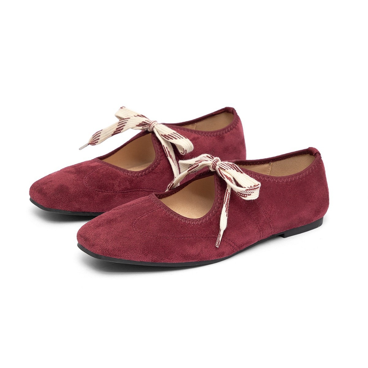 Dance Shoes Women's Foreign Trade Cross-Border Flat Huidong County Daling Fashion Ballet Shoes, Comfortable Square-Toed Flats_voghion.com
