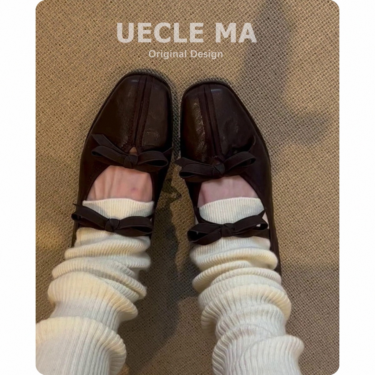 Dance Shoes Sheepskin Genuine Leather French Ballet For Women Soft Sole With Dress Retro Mary Jane Bowknot Flat Shoes_voghion.com
