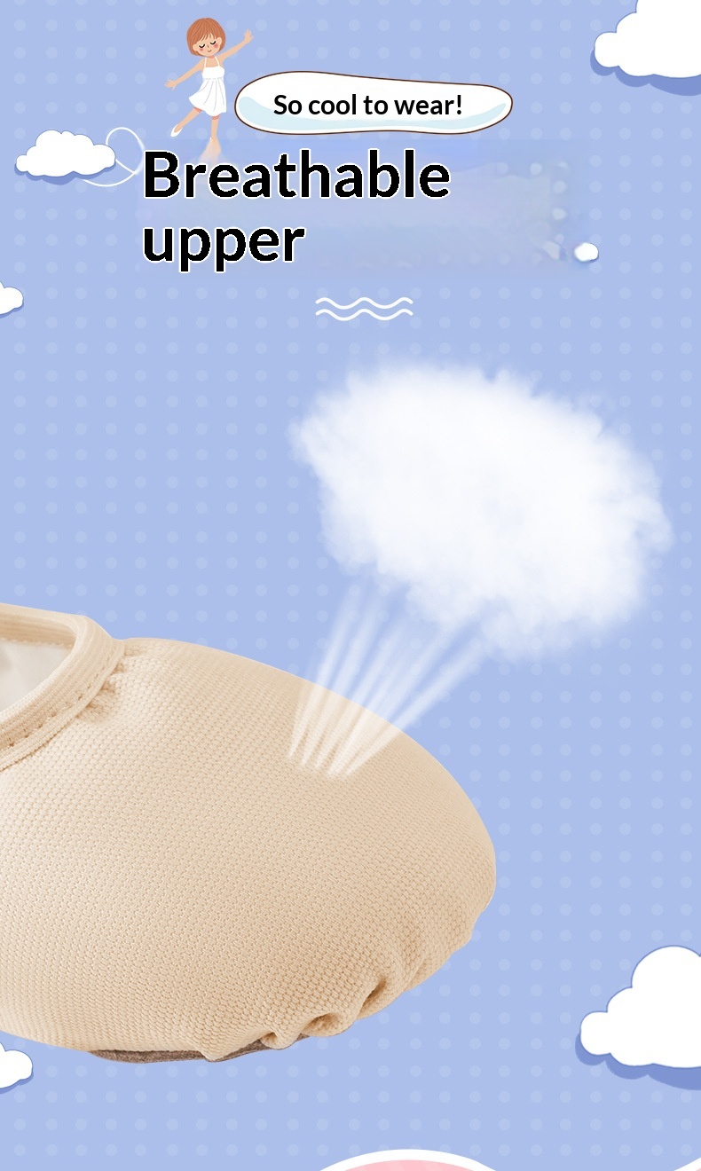 Balletschoenen voor kinderen met zachte zool voor yoga en dans wit_voghion.com