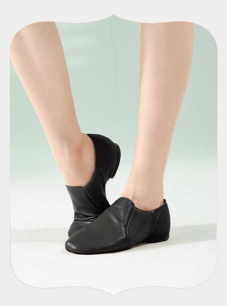 Women's Leather Jazz And Latin Dance Shoes For Professional Practice_voghion.com