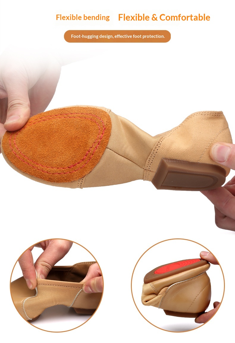 Damen Tanzschuhe Mit Elastischem Stoff Und Weicher Sohle Für Jazz_voghion.com