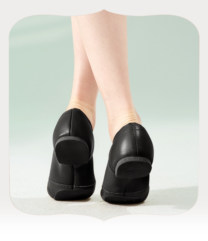 Women's Leather Jazz And Latin Dance Shoes For Professional Practice_voghion.com