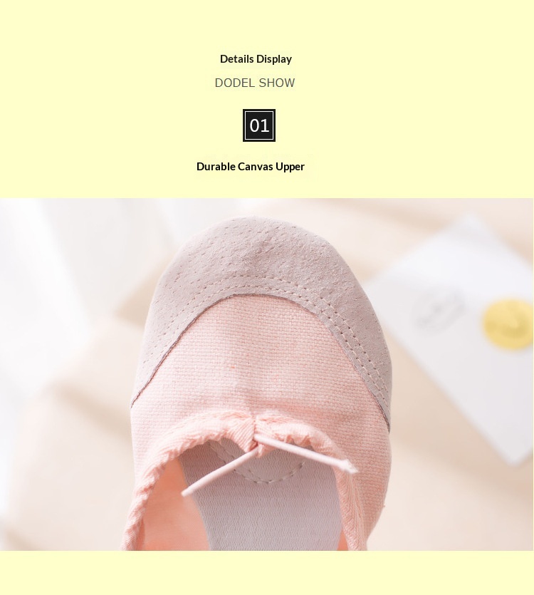Ballettschuhe Für Mädchen Aus Canvas Für Tanztraining Atmungsaktiv_voghion.com