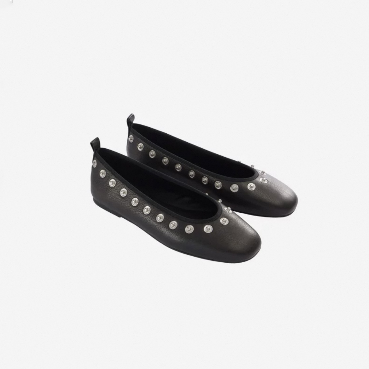 Dance Shoes New Product! Niche Design Round-toe Studded Shallow Single For Women, 2025 Spring-summer New Casual Flat Ballet Shoes_voghion.com