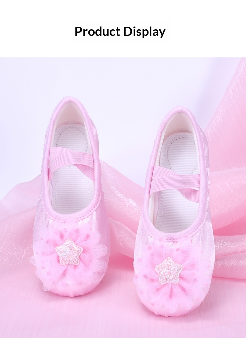 Sapatilhas de ballet para meninas com sola macia para dança_voghion.com