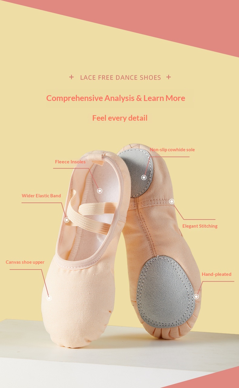 Sapatilhas de ballet para menina forro polar sola macia dança_voghion.com