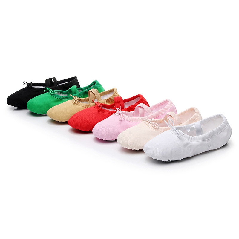 Tanzschuhe, weiße Kinder-Tanzschuhe, Herren-Übungsschuhe mit weicher Sohle aus Canvas, Katzenpfoten-Yogaschuhe, Damen-Ballettschuhe, Großhandel für den Außenhandel_voghion.com
