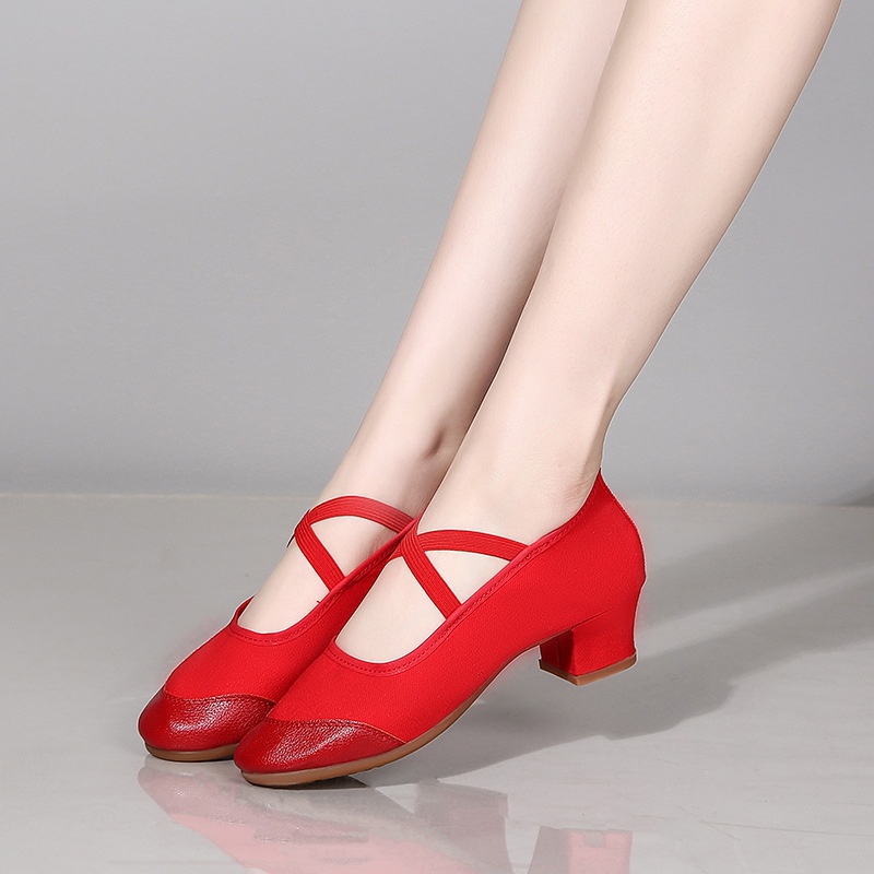 Dansschoenen, grensoverschrijdend, nieuw model 2023, zachte zool, dames Latin Square schoenen, dansschoenen_voghion.com