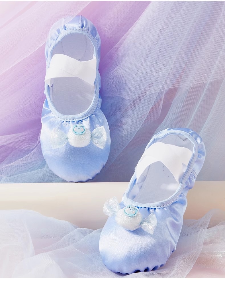 Sapatilhas de ballet para menina com sola macia para treino_voghion.com