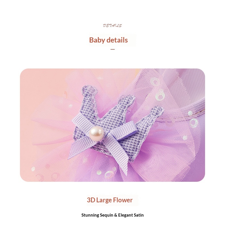 Ballet dansesko til børn med 3d krone design_voghion.com