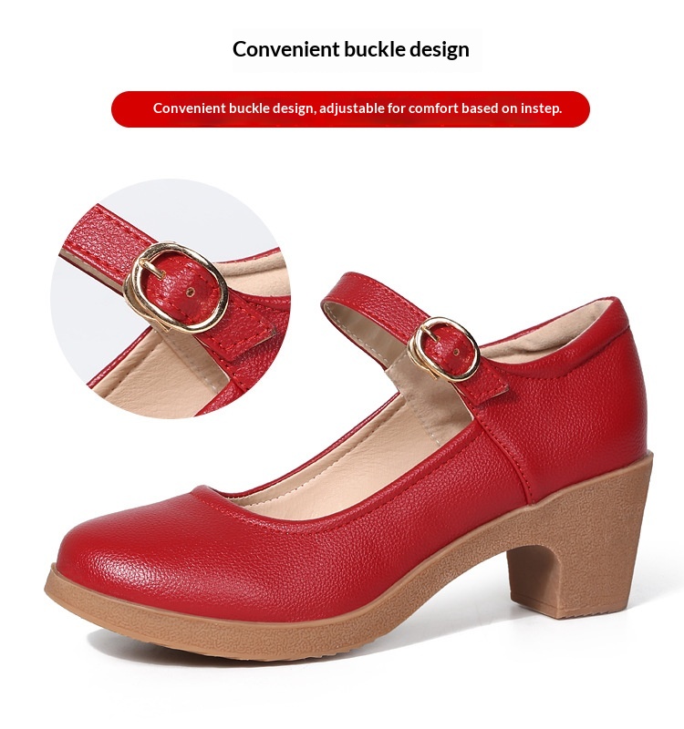Comfortable Mid-heel Dance Shoes For Women Soft Sole Dancing Footwear_voghion.com