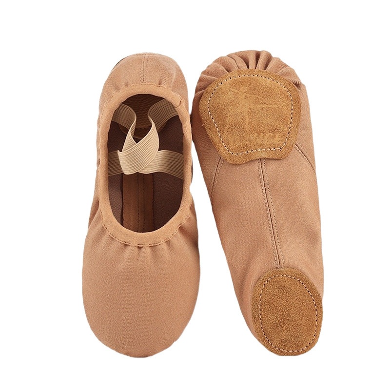 Scarpe da ballo in tessuto elastico per donna, scarpe da ballo per adulti con suola morbida per la pratica, scarpe da ballo senza lacci a forma di zampa di gatto per bambini, scarpe da yoga_voghion.com