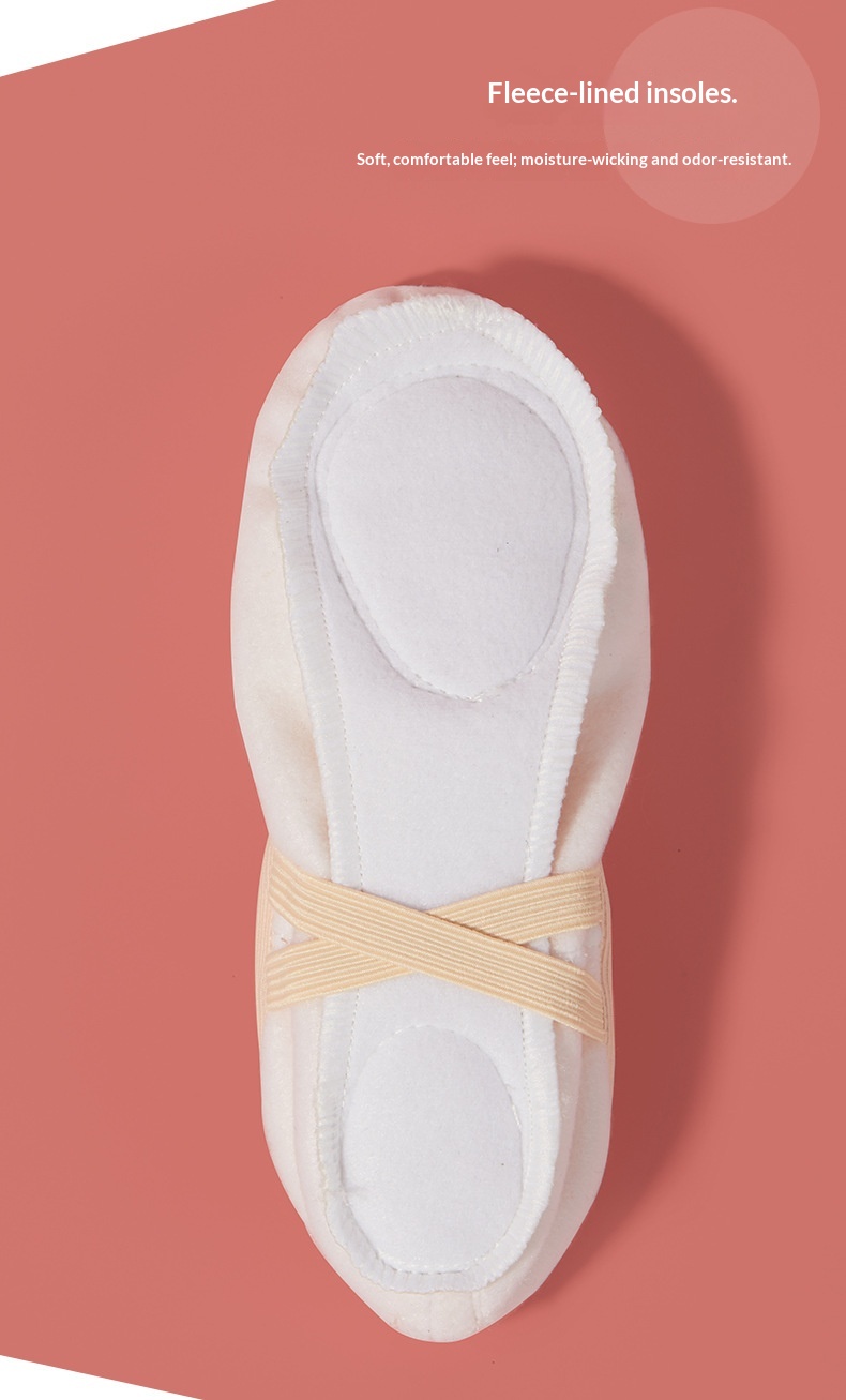 Sapatilhas de ballet para menina forro polar sola macia dança_voghion.com