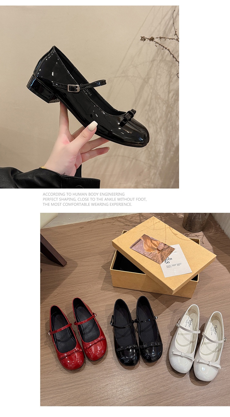 Eleganta mary jane dansskor för dam platta ballerinaskor_voghion.com