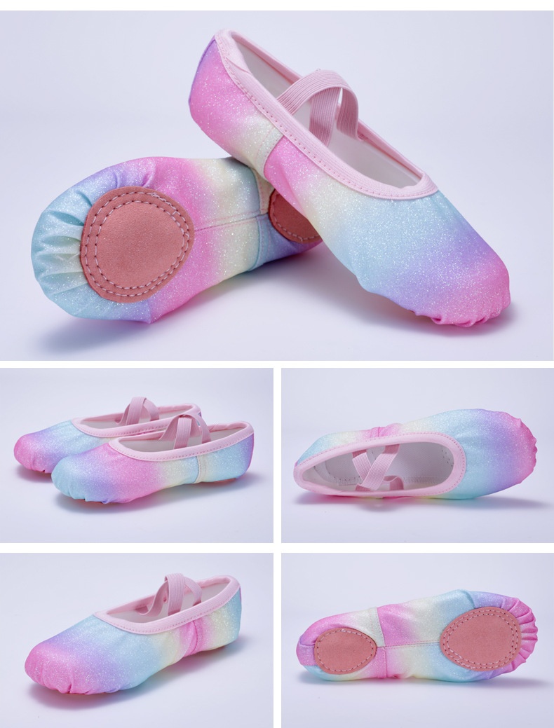 Scarpe da ballo danza classica arcobaleno lucide comode_voghion.com